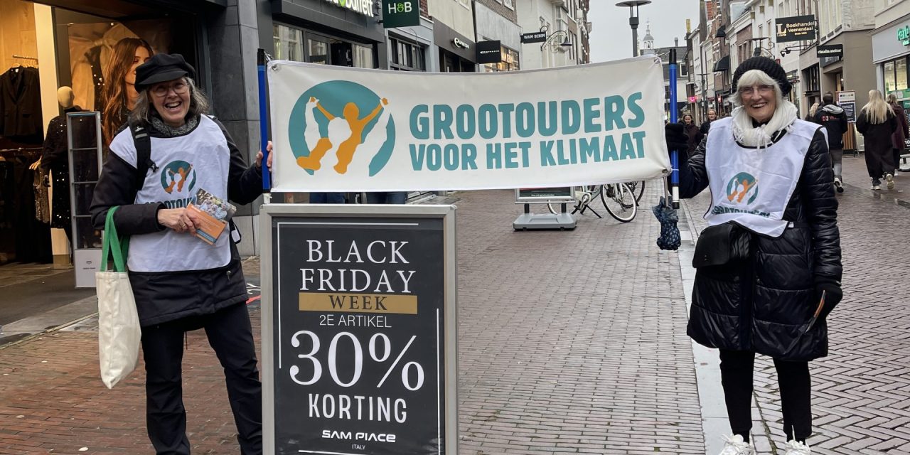 Black Friday: Grootouders voor het Klimaat voert actie