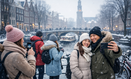 Toeristen trotseren extreme kou in onze hoofdstad