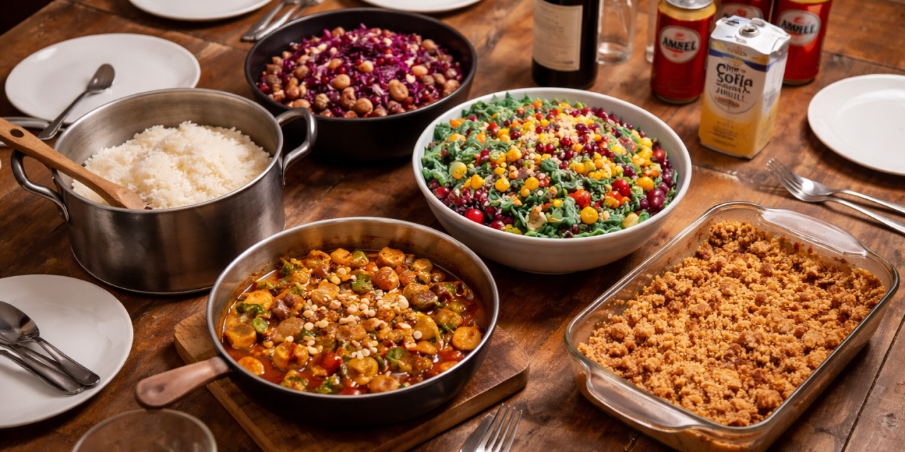 Eten verbindt tijdens potluck van Extinction Rebellion Amersfoort