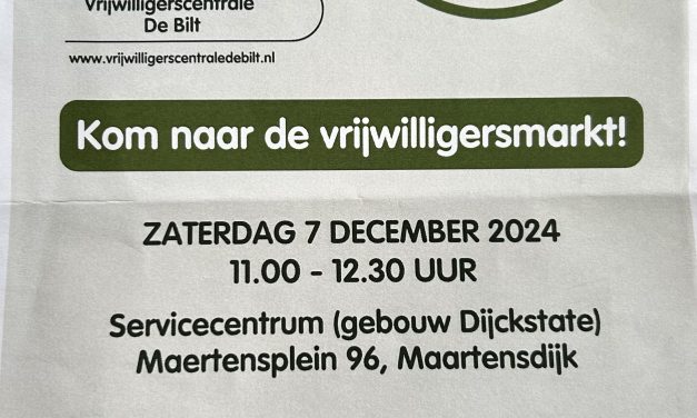 Eerste vrijwilligersmarkt in Maartensdijk op de Dag van de Vrijwilliger