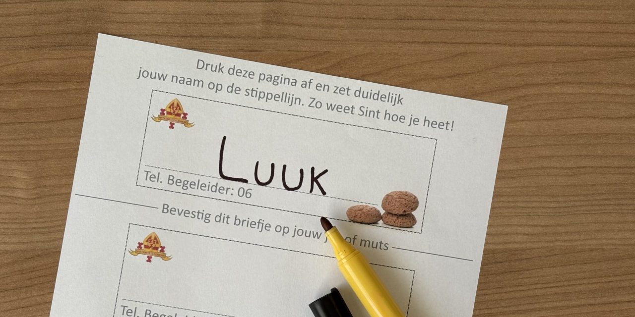 Culemborgse intocht krijgt persoonlijke aanpak: Sint vraagt kinderen om naamkaartjes