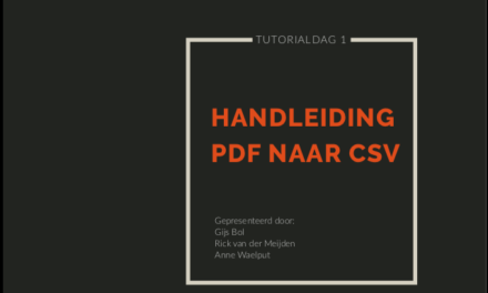 Handleiding PDF naar CSV-bestand
