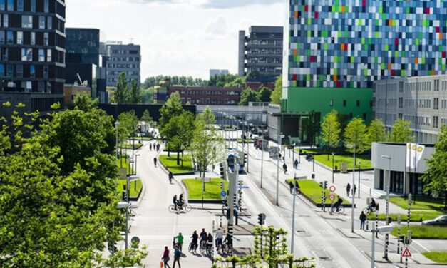 Meerderheid van de mensen loopt door rood op Science Park, Utrecht