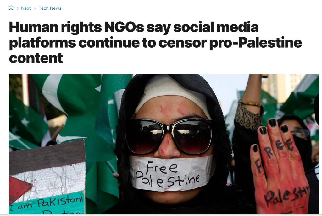 Big tech-explainer: Contentmoderatie rondom Palestina