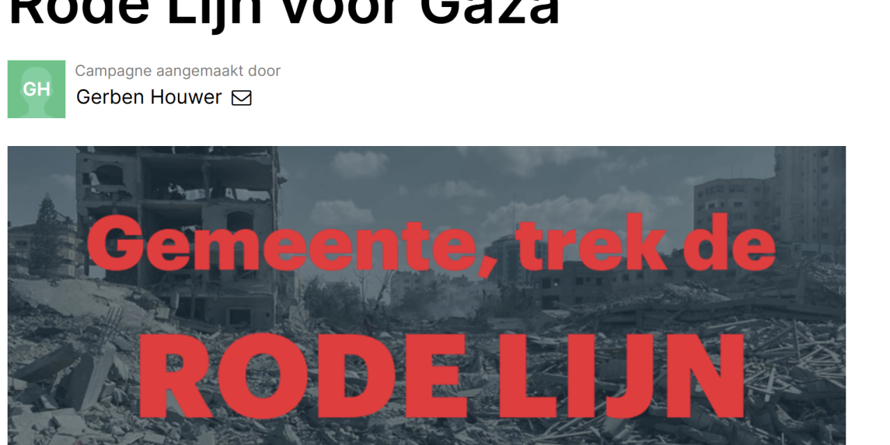 Ook gemeente De Bilt spreekt zich uit tegen Nederlandse betrokkenheid in Gaza