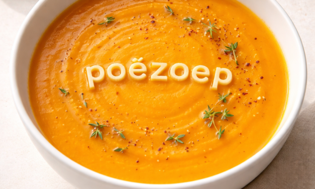 Bij Poëzoep delen amateurdichters al drie jaar lang eigen gedichten, onder genot van een kopje soep.