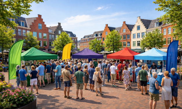 Verkiezingsmarkt in Houten brengt partijen en kiezers samen