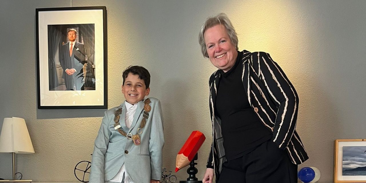 Dag van kinderburgemeesters door de ogen van kinderburgemeester Houten