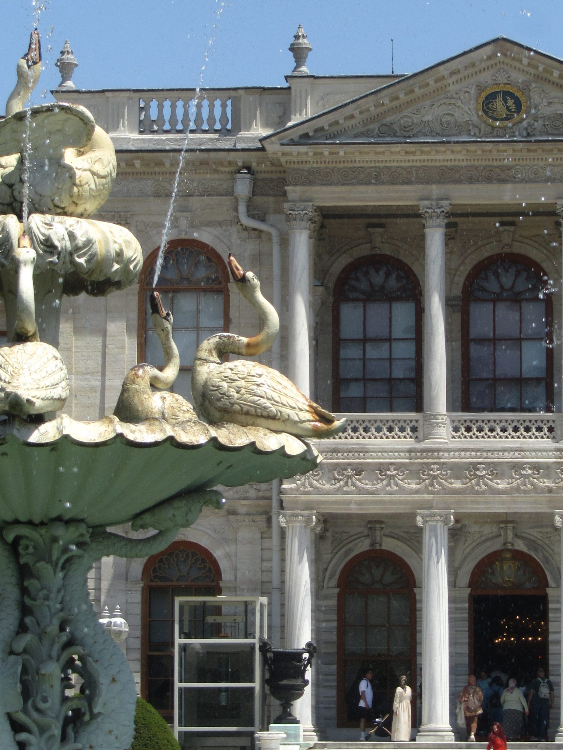 The fountain in the gardens of the palace.