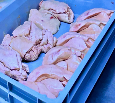 Some of the animal livers shown on the movie at the farm