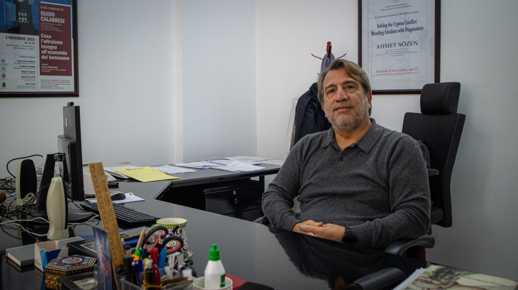 Ahmet Sozen in his office