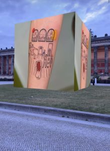 AR cube in Lustgarten