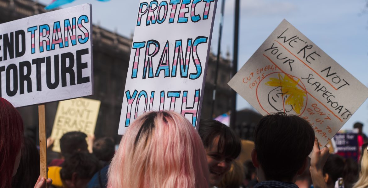 Protest voor transrechten in London, April 2022 Bron: Karollyne Hubert /Unsplash