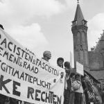 Demonstratie op het Binnenhof tegen de Centrumdemocraten, september 1989