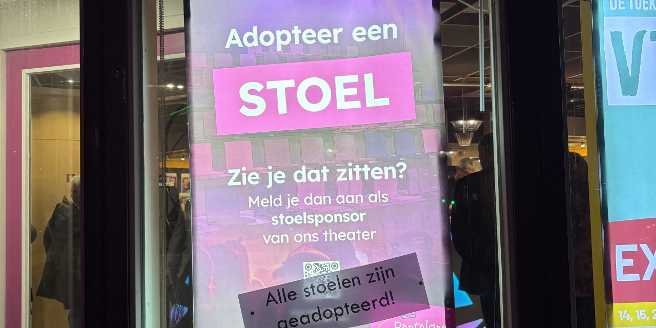 Binnen vijf dagen alle stoelen uitverkocht bij ‘adopteer-een-stoel’ Theater Pantalone