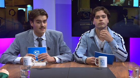 De eerste talkshow uitzending