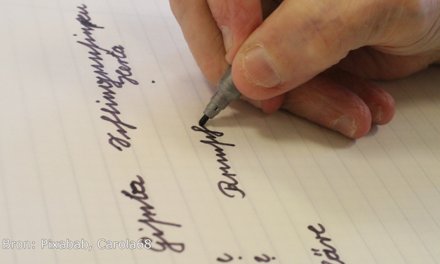Cursief schrijven steeds minder vanzelfsprekend