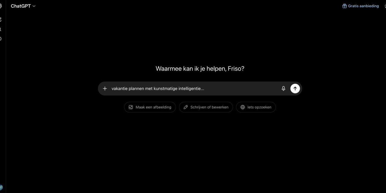 Vakantie gepland door AI