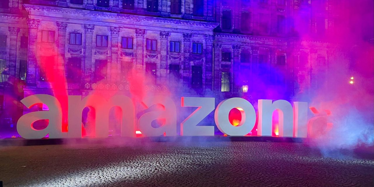 Lichtshow op De Dam