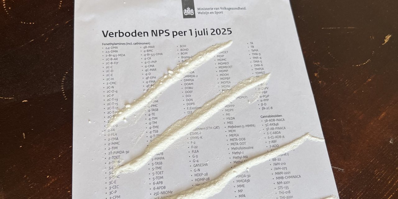 Per 1 juli verbod op designerdrugs