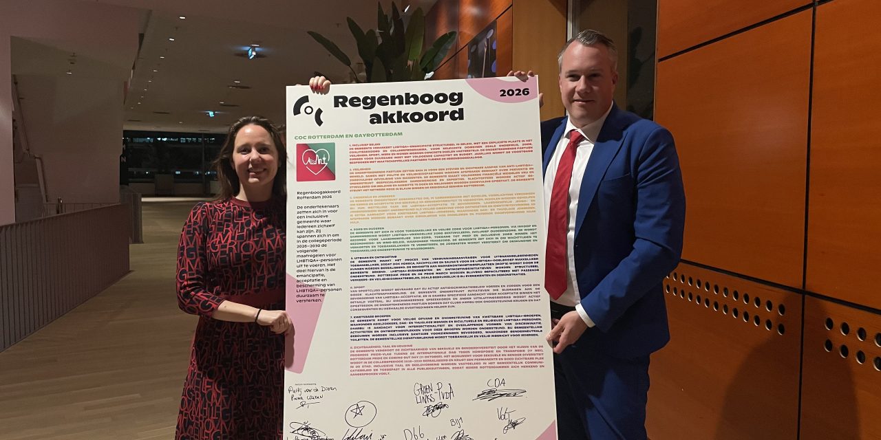 Het publiekelijke Regenboogakkoord zorgt voor een “thermometer” van de samenleving