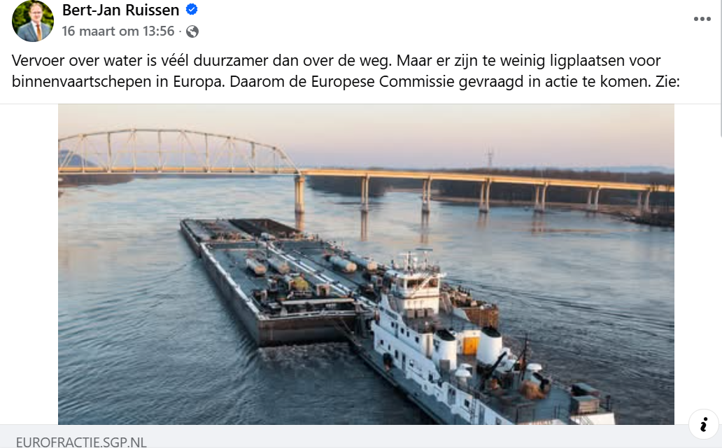 Factcheck: Vaarvervoer is veel duurzamer dan wegvervoer