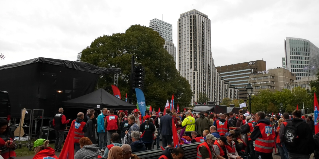Demonstratie en staking sociale zekerheid