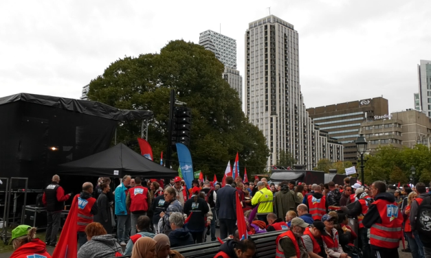 Demonstratie en staking sociale zekerheid
