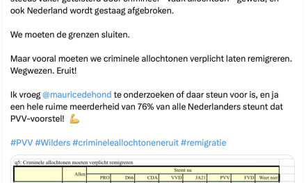 Factcheck: klopt het dat 76 procent van de Nederlanders criminele allochtonen wil laten remigreren? 