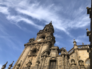 De kathedraaltoren van Santiago de CompostellaFoto: Nadine op den Kelder