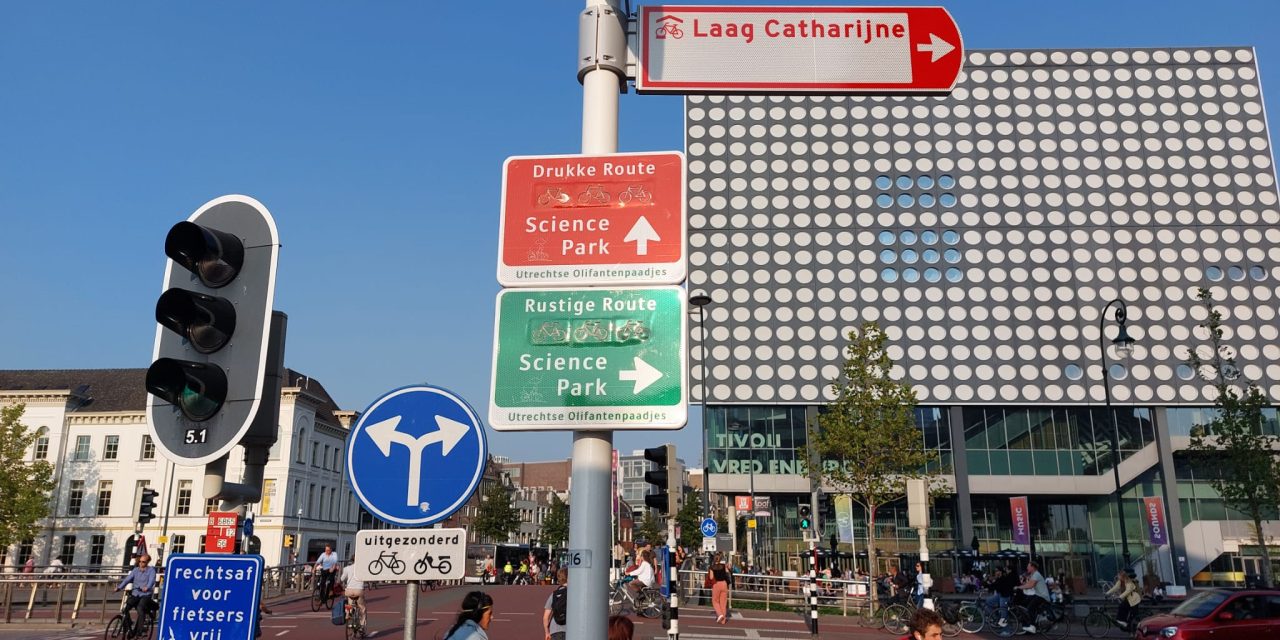 Utrechtse fietspaden kleuren rood, geel en groen