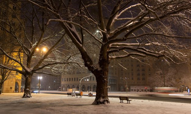 Sneeuw in Utrecht centrum