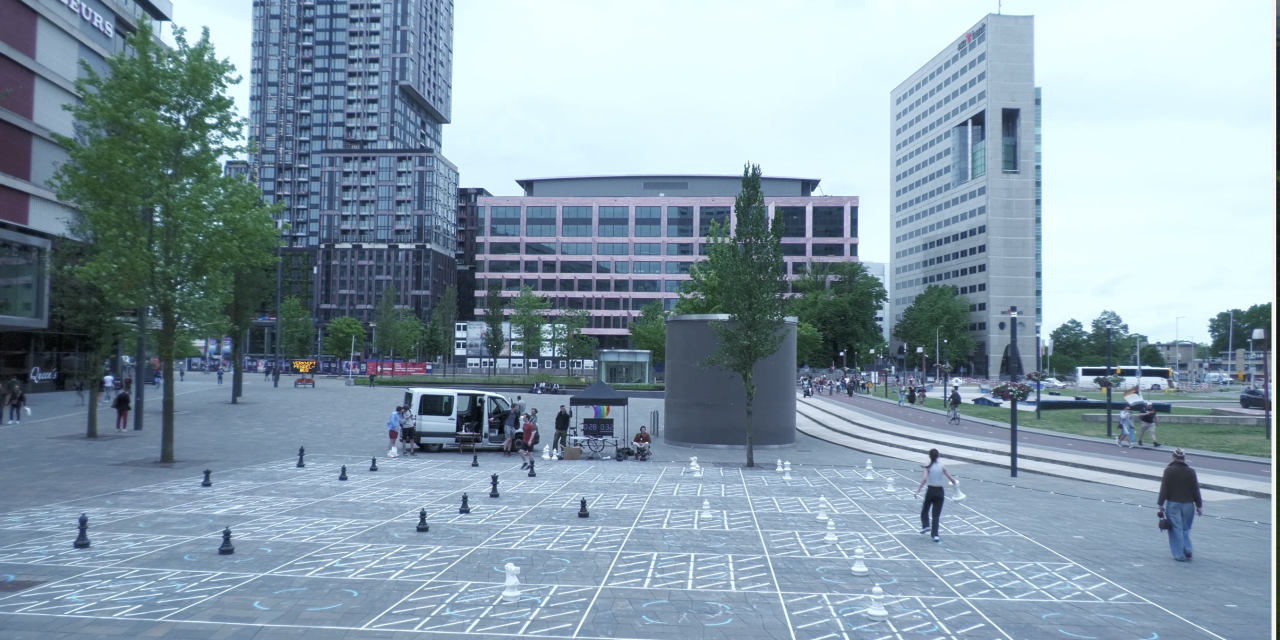 Sprinschaak op jaarbeursplein