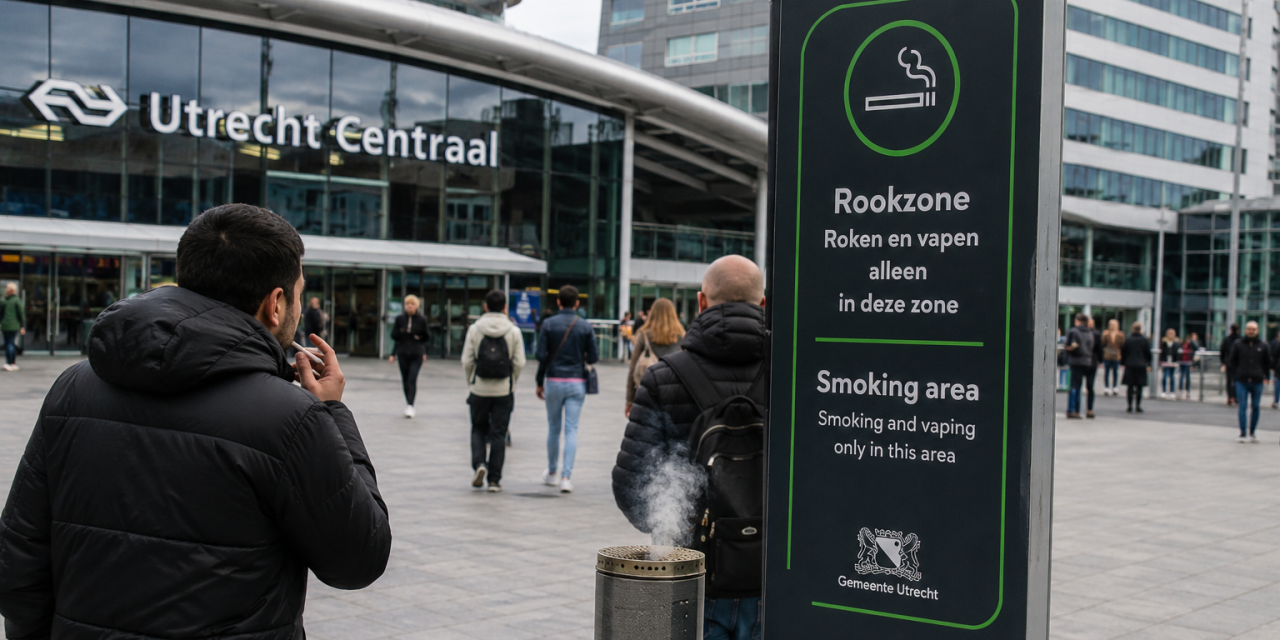 Rookvrije zones rond Utrecht Centraal worden zonder boetes gehandhaafd