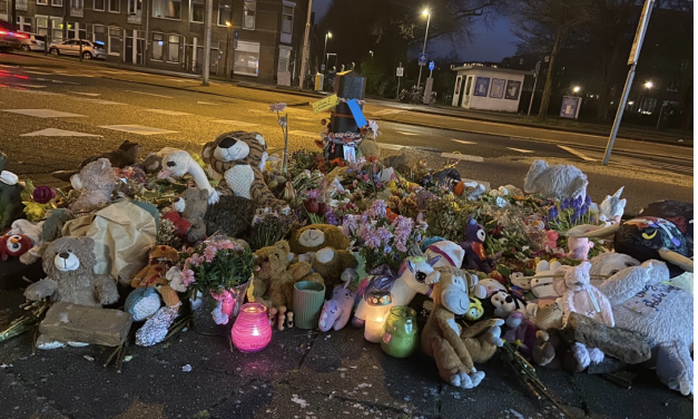 ONGEKUK DOOR BOTSING MET  STADSBUS OP DE VLEUTENSEWEG