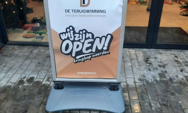 Kringloopwinkel De Terugwinning eind januari officieel open