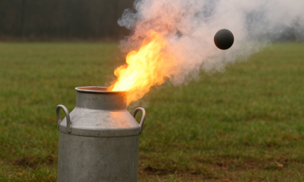 Carbidschieten in plaats van vuurwerk afsteken in Woerden