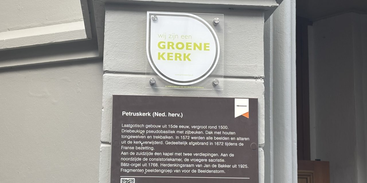 Hervormde Gemeente Woerden wordt groene kerk