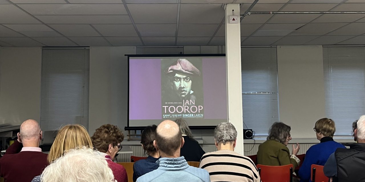 Jan Toroop in het Kunstcafé in Woerden