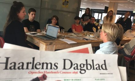 Tweedejaars student Mette haalt   voorpagina Haarlems Dagblad
